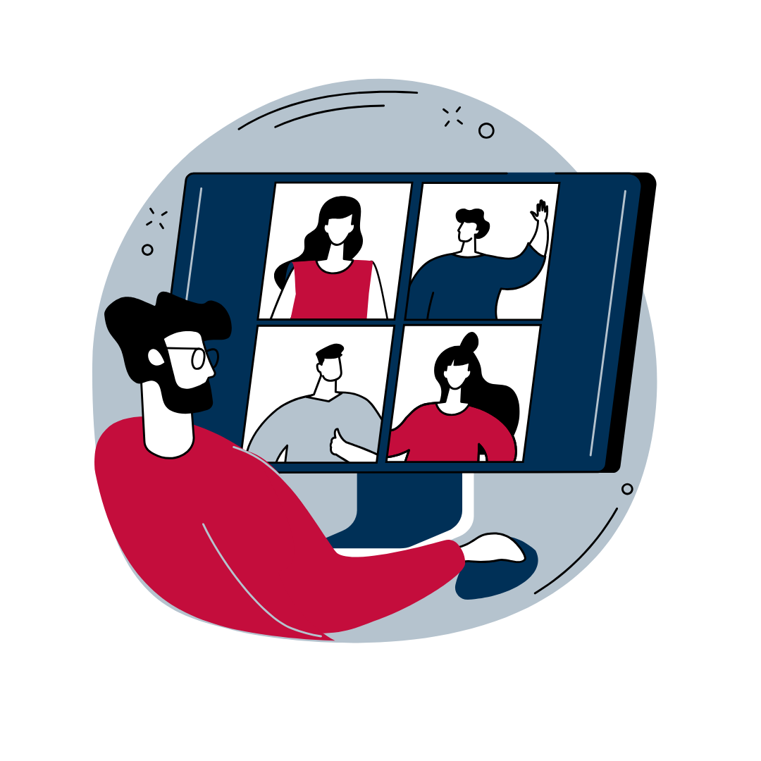 AmeriPol-illustratedgraphic-man-during-a-online-meeting